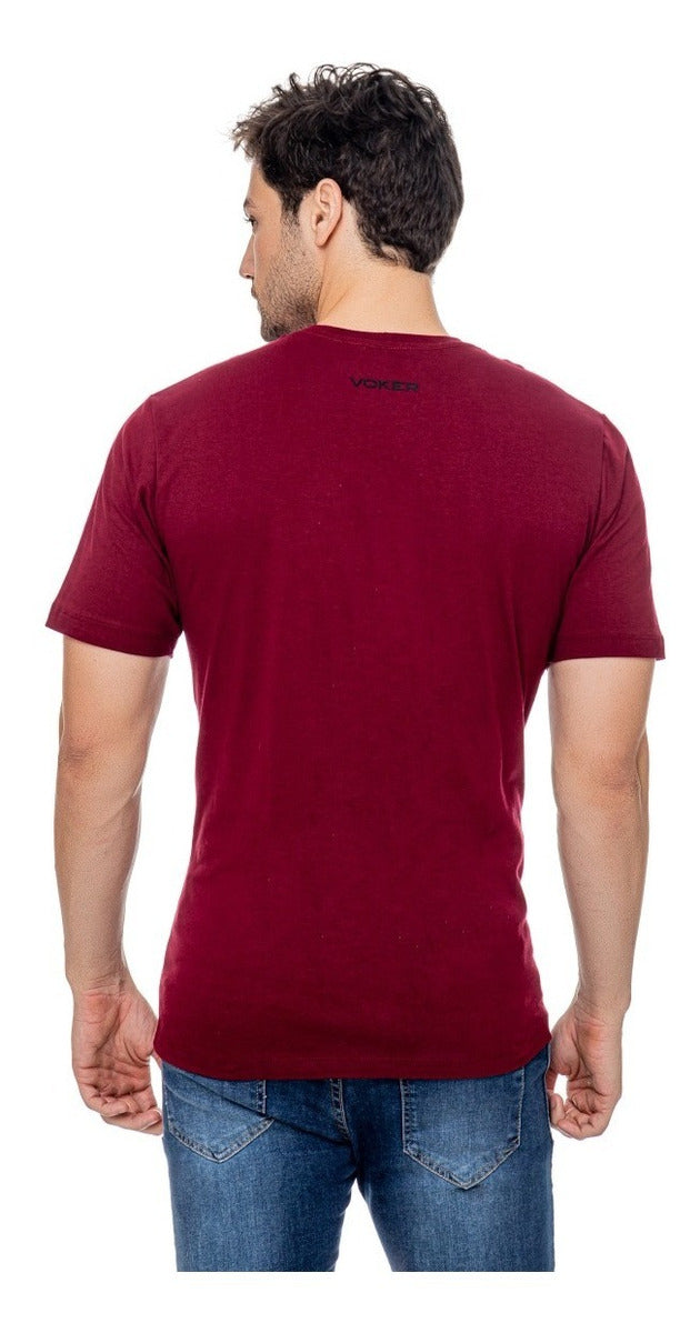 5 Camiseta Masculina Camisas Slim Voker 100% Algodão Atacado