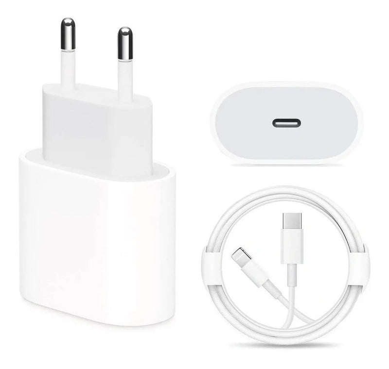 Kit Carregador Para iPhone 11 12 13 Usb C Fonte 20w + Cabo